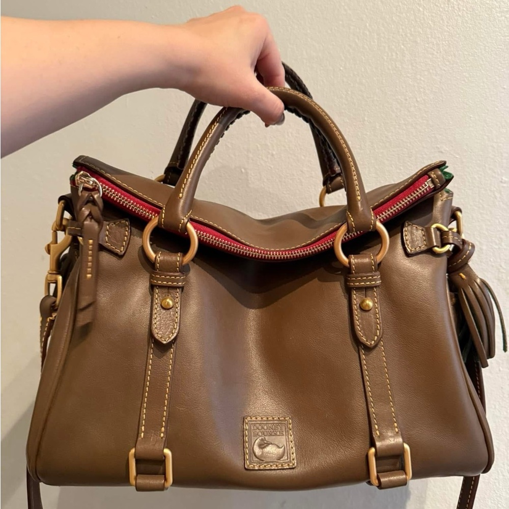 Dooney & Bourke Brown Florentine Satchel in color Elephant